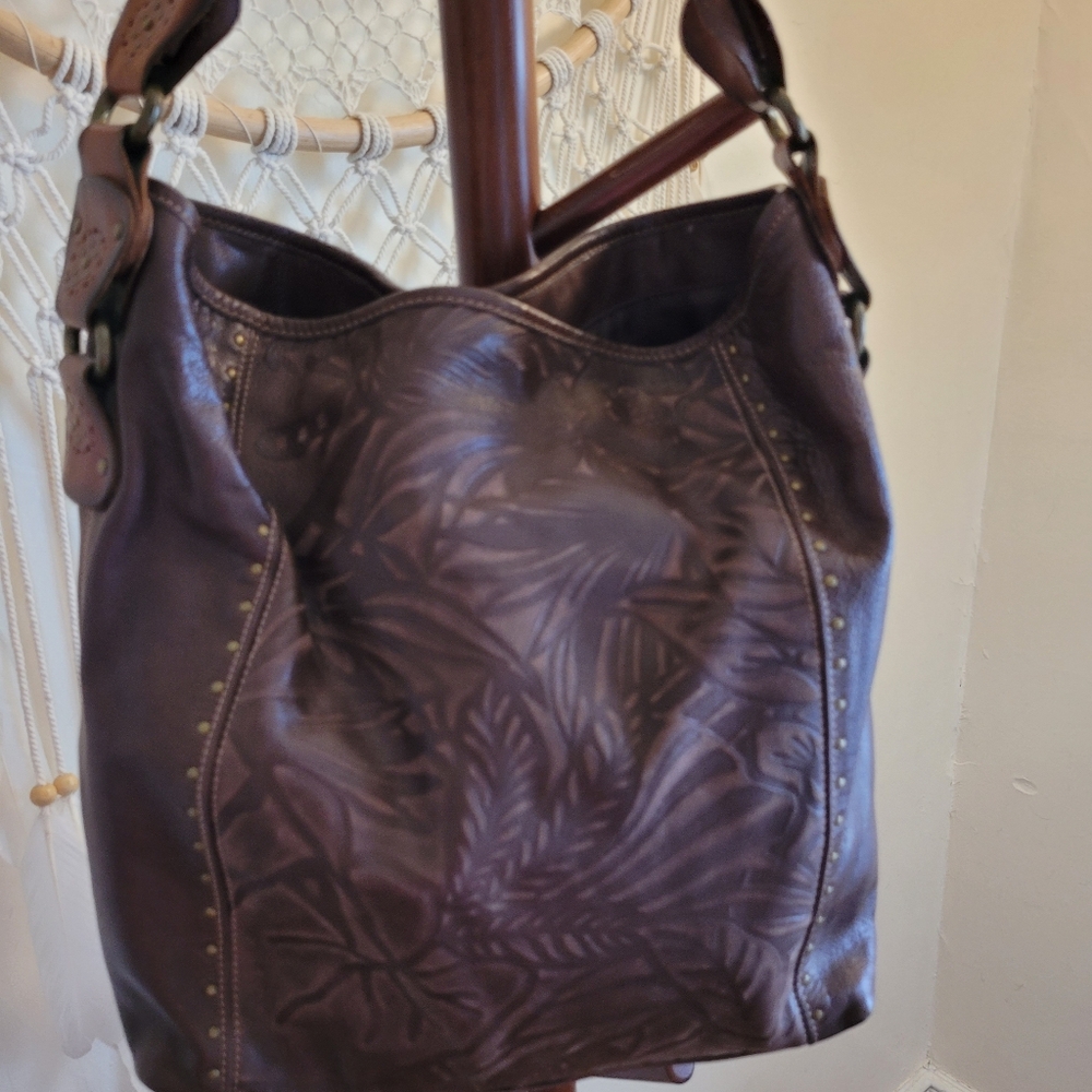Leather hand bag